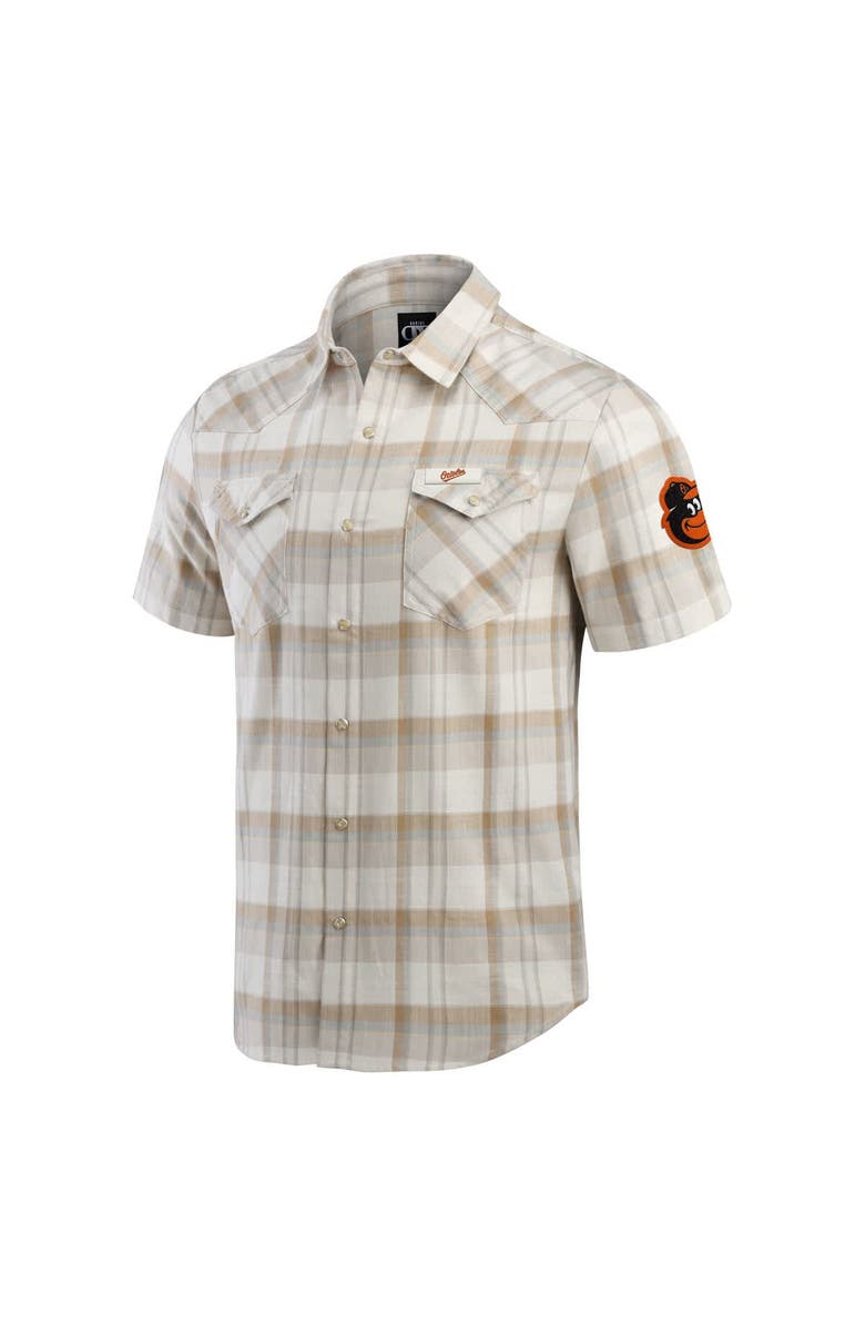 Darius Rucker Collection by Fanatics Men's Darius Rucker Collection by Fanatics Gray Baltimore Orioles Plaid Full-Snap Shirt, Alternate, color, Gray