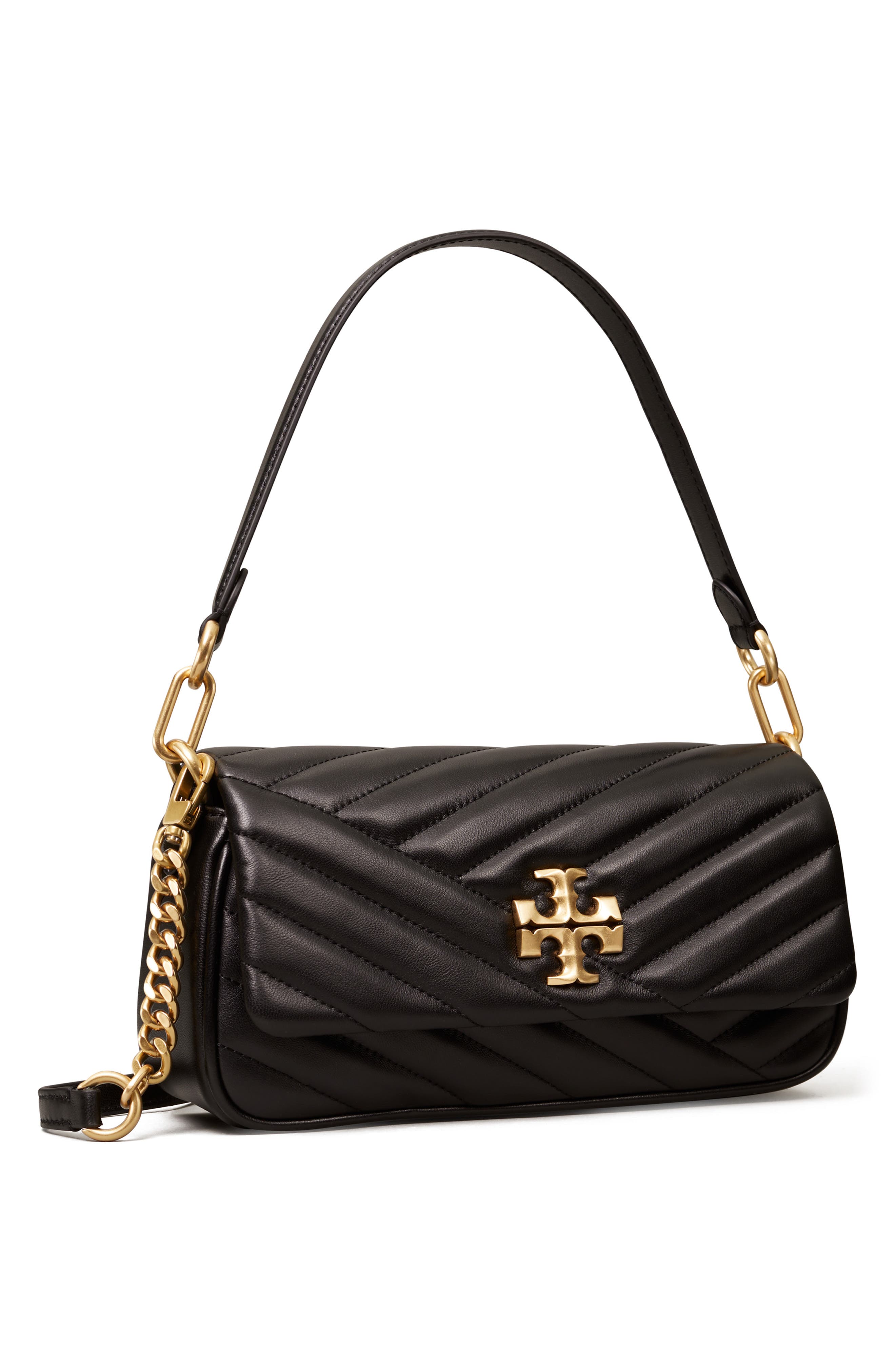 Tory Burch Kira Chevron Small Leather Shoulder Bag, Alternate, color, 