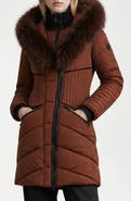 Noize Gigi Vegan Faux Fur Trim Quilted Parka