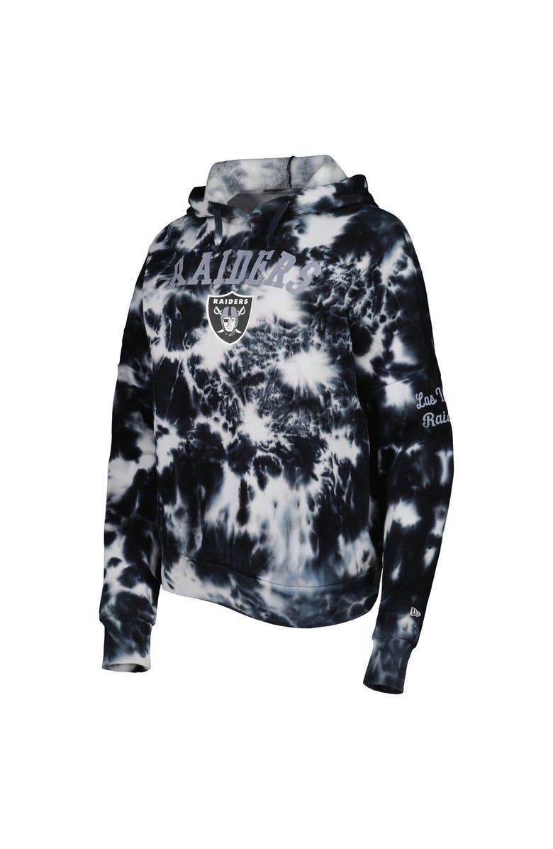 New Era Women's New Era Black Las Vegas Raiders Cloud Dye Fleece Pullover Hoodie, Alternate, color, Black