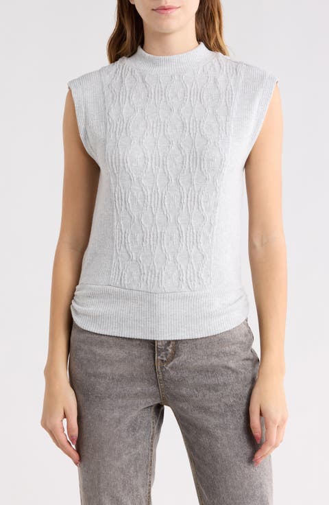 Cable Stitch Sleeveless Sweater