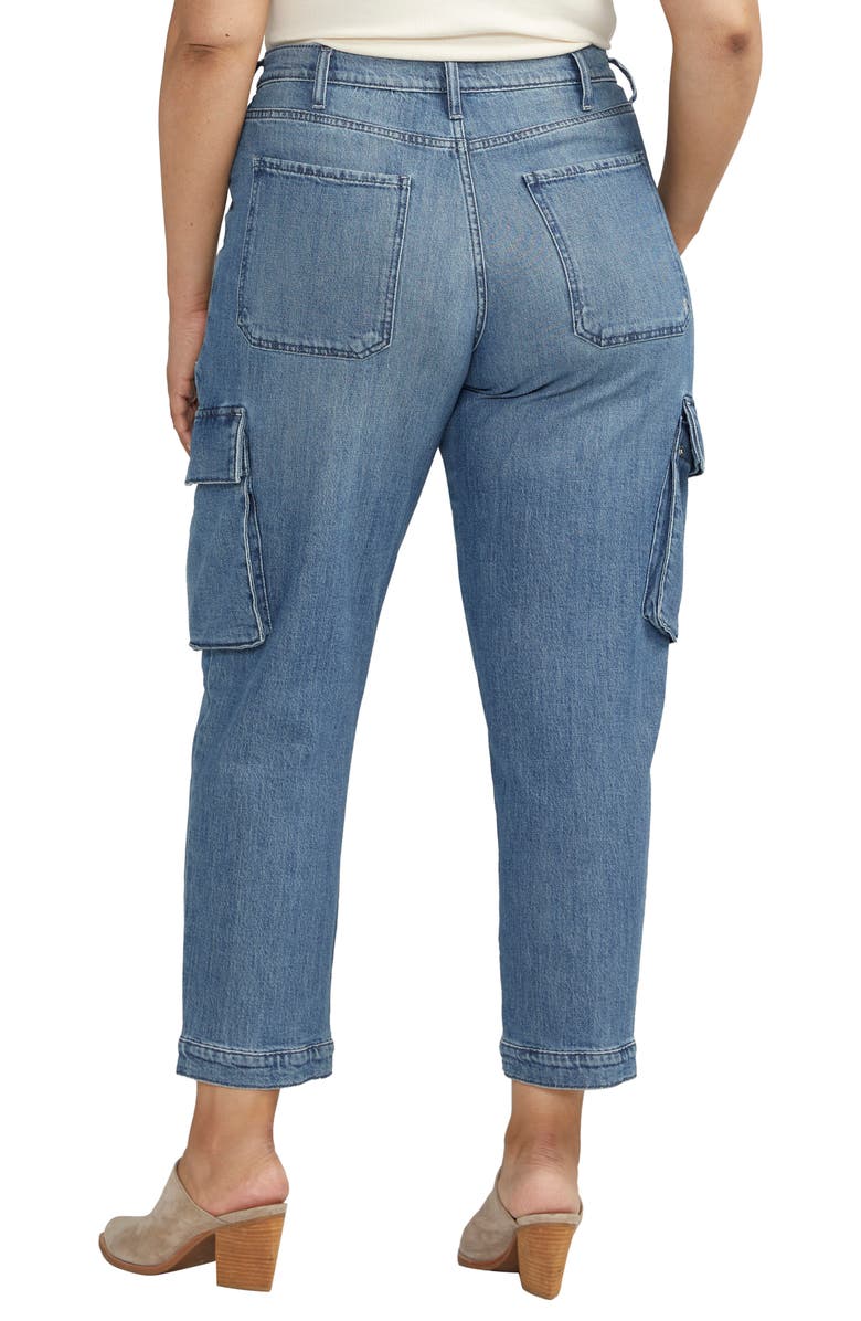 Silver Jeans Co. High Waist Ankle Cargo Jeans, Alternate, color,
