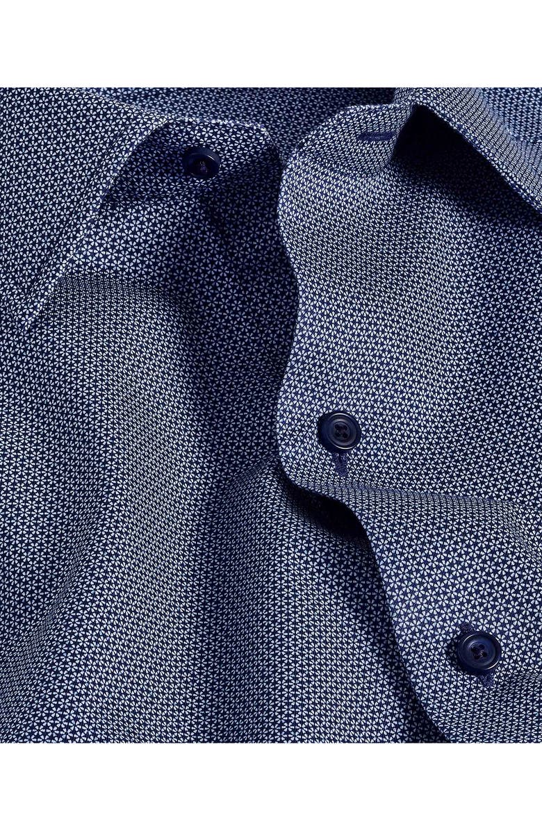 David Donahue Micro Print Short Sleeve Shirt, Alternate, color, 