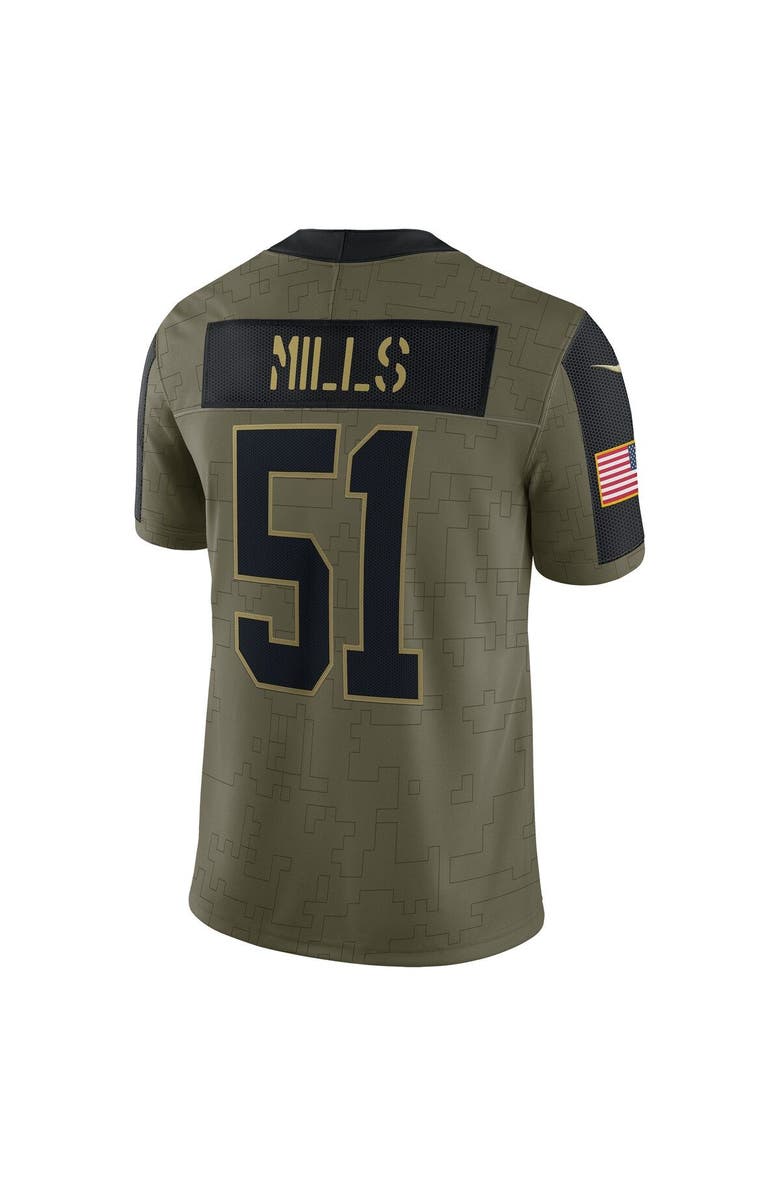 Nike Men's Nike Sam Mills Olive Carolina Panthers 2021 Salute To Service Retired Player Limited Jersey, Alternate, color, 