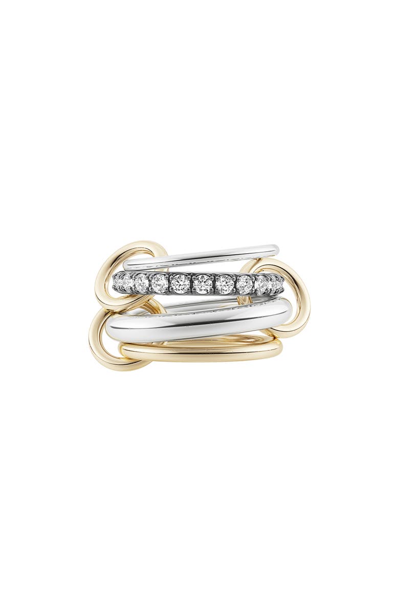 Spinelli Kilcollin Janssen Linked Diamond Ring, Main, color, Silver