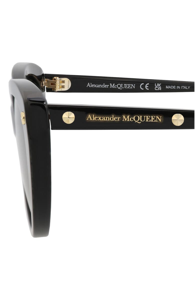 McQueen Best 55mm Cat Eye Sunglasses, Alternate, color, Black Black Grey