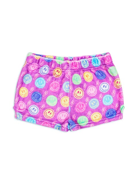 Plush Smiley Faces loungewear Shorts