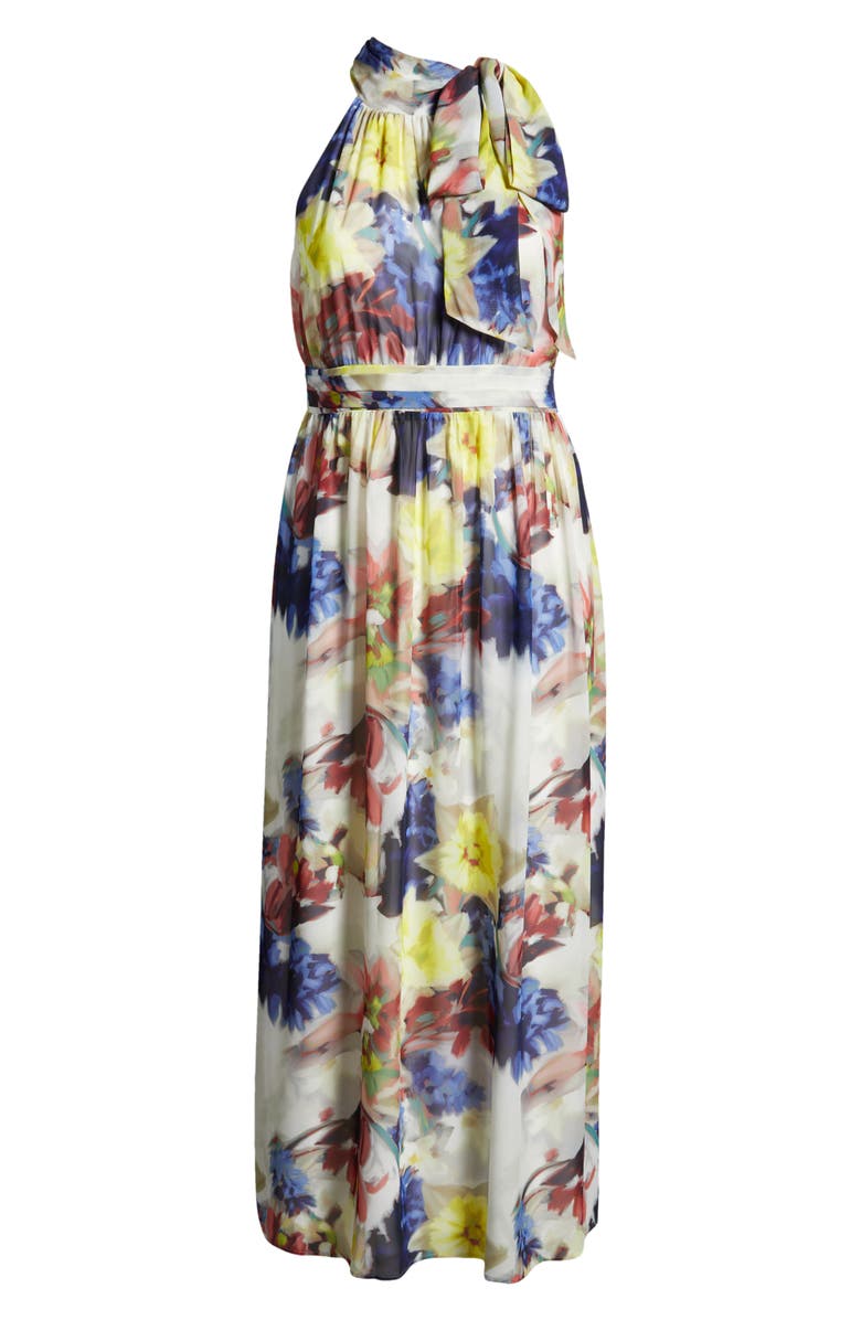 Anne Klein Floral Bow Maxi Dress, Alternate, color,