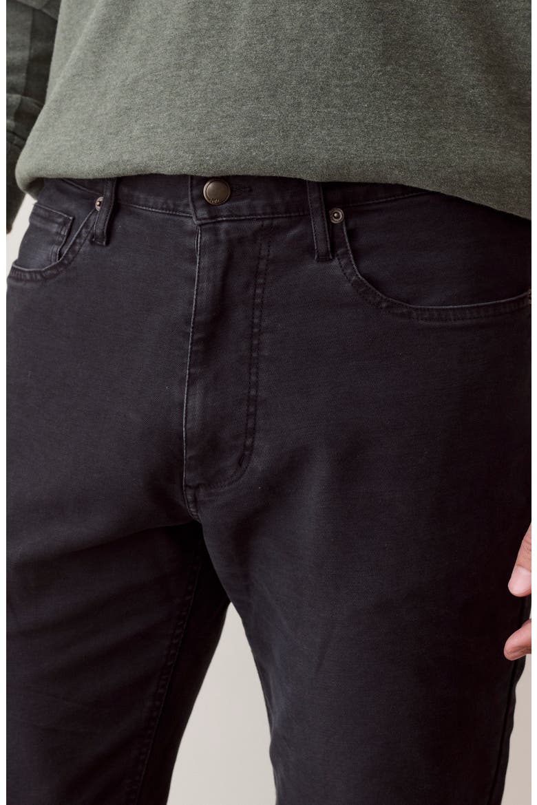 Flex Terry Slim Straight 5-Pocket Pants, Alternate, color, FADED BLACK