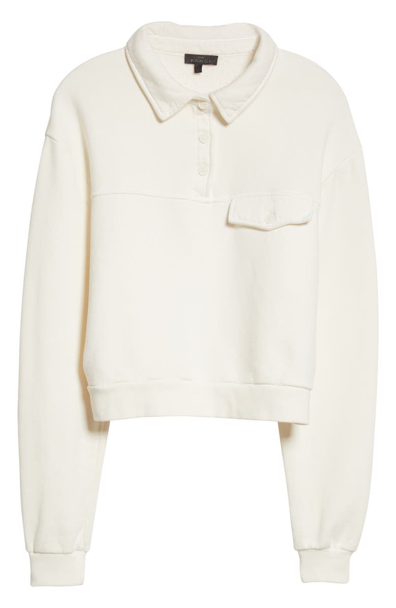 The Range Cotton French Terry Polo Sweatshirt, Alternate, color,
