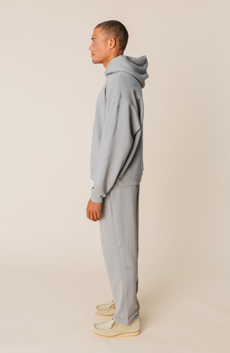 Ocio Men's Organic Cotton Teddy Oversized Hoodie, Alternate, color, Ash