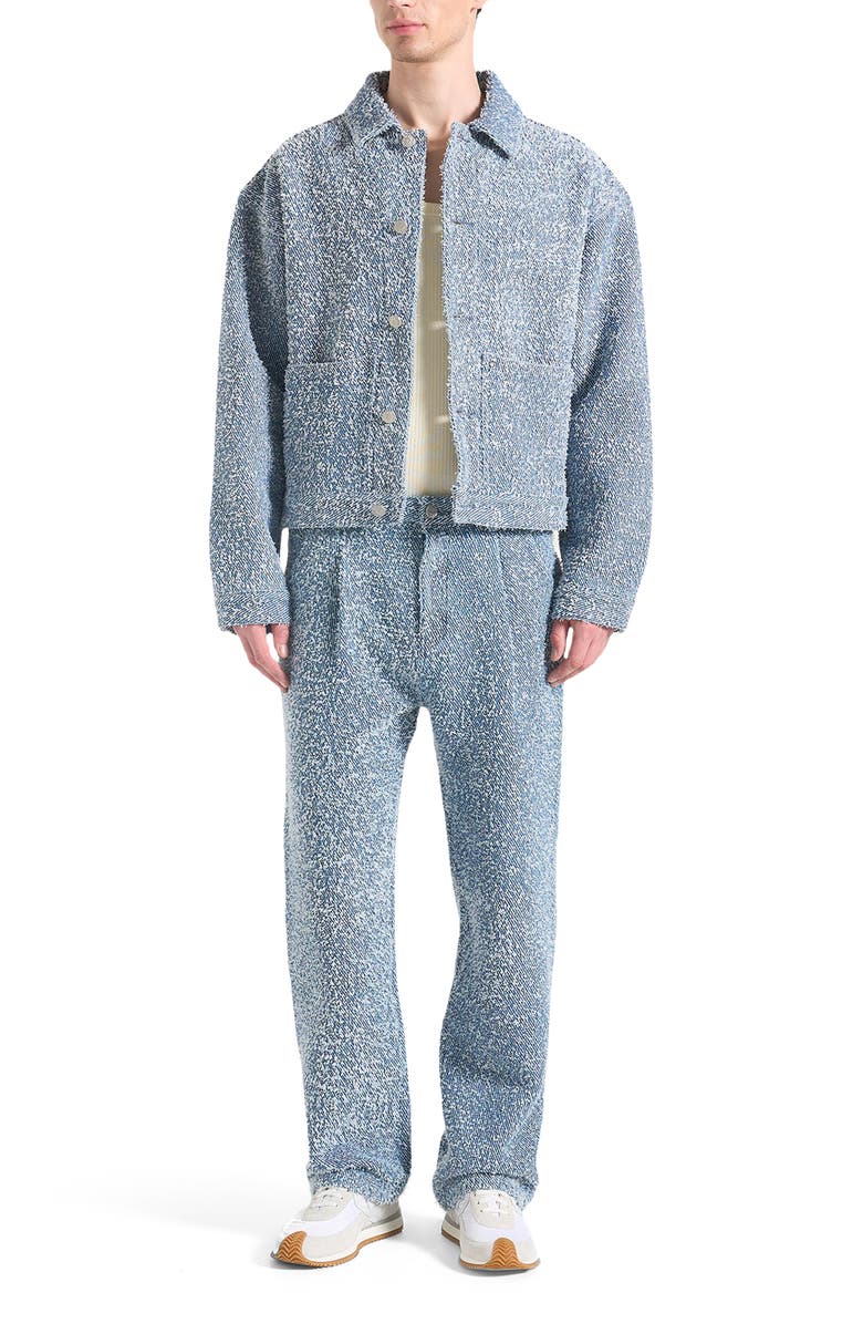 Manière De Voir Arnault Boucle Pleated Jeans, Alternate, color, Blue