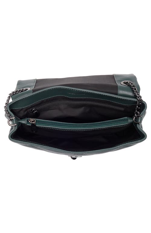 Shop Rebecca Minkoff Edie Diamond Quilt Leather Shoulder Bag In Deep Jade