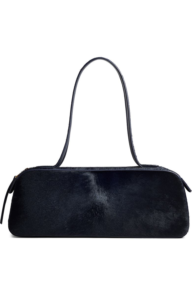 Khaite Simona Genuine Calf Hair Shoulder Bag, Main, color, Midnight Navy