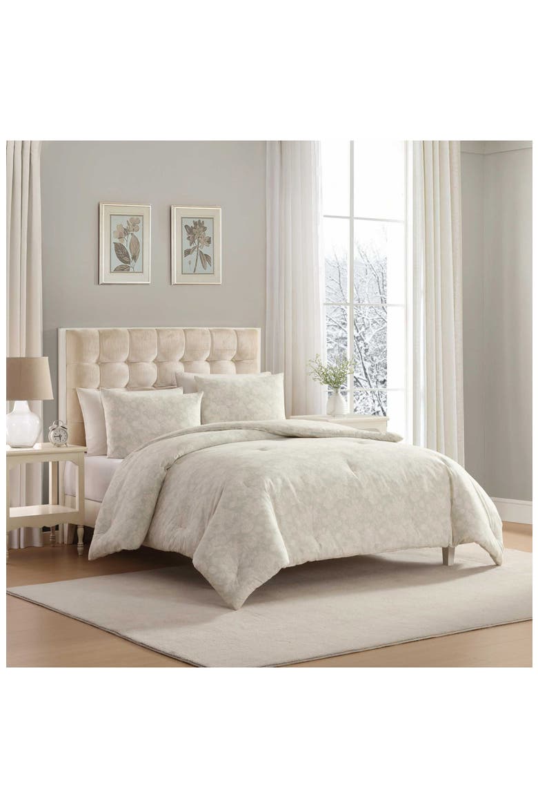 Meredith Cotton Flannel Comforter & Sham Set, Alternate, color, LIGHT GREY