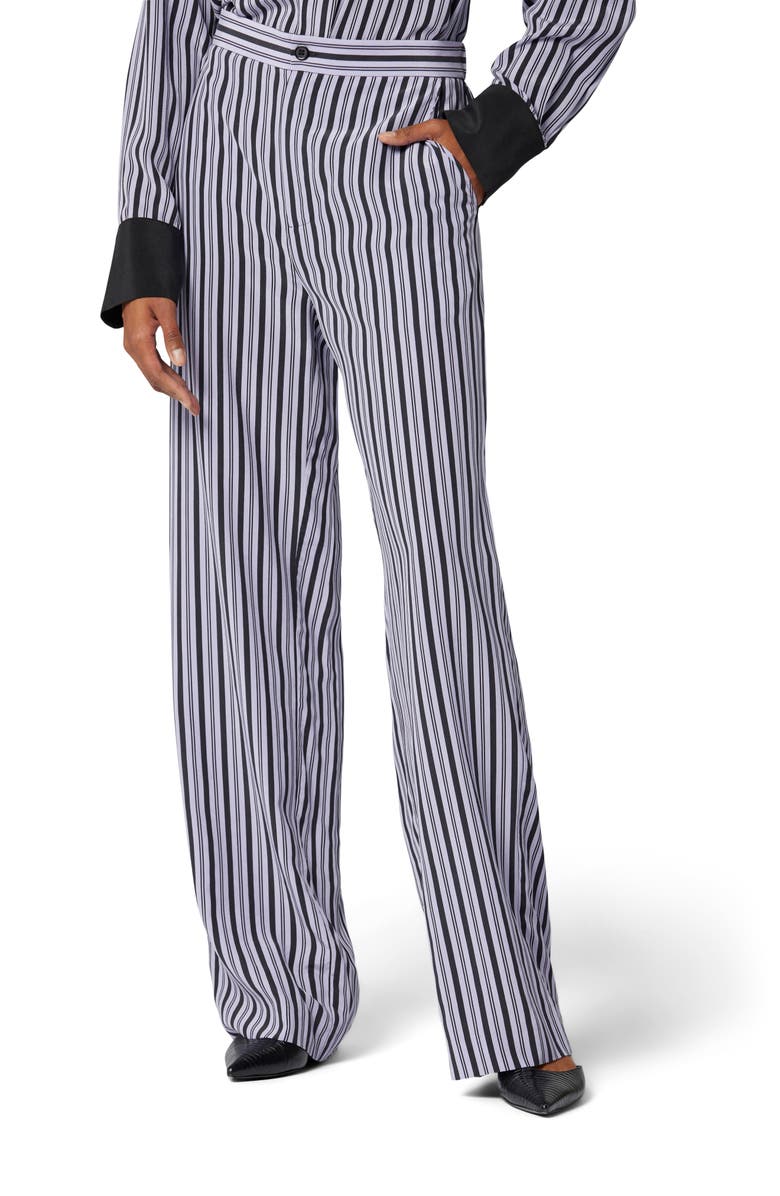 Equipment Aeslin Stripe Silk Trousers, Main, color, Languid Lavender And Black