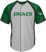 FANATICS Men's Fanatics Gray Philadelphia Eagles Big & Tall Button-Up Raglan Fashion Top