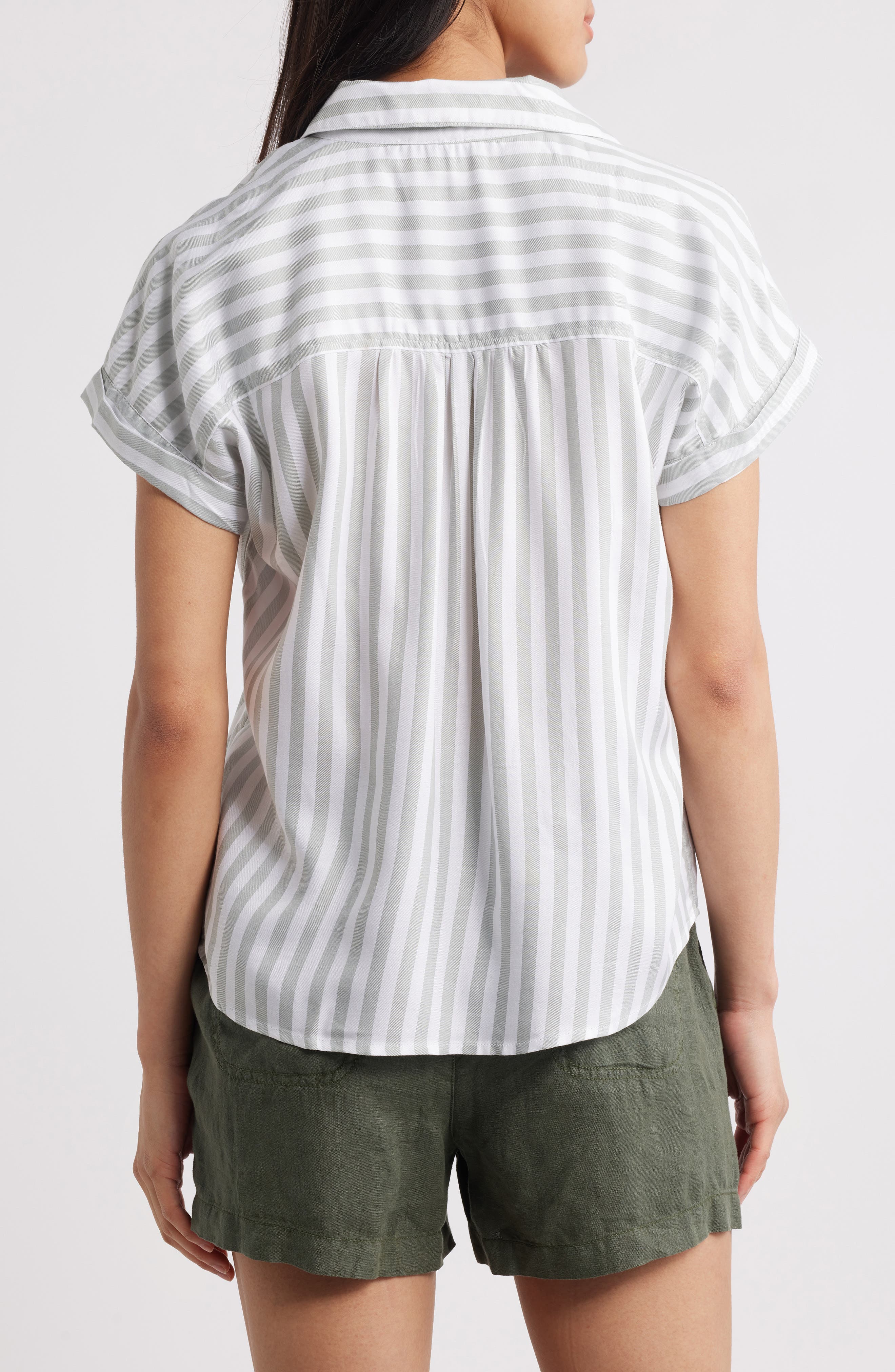Kaiana Stripe Short Sleeve Button-Up Shirt - image 4