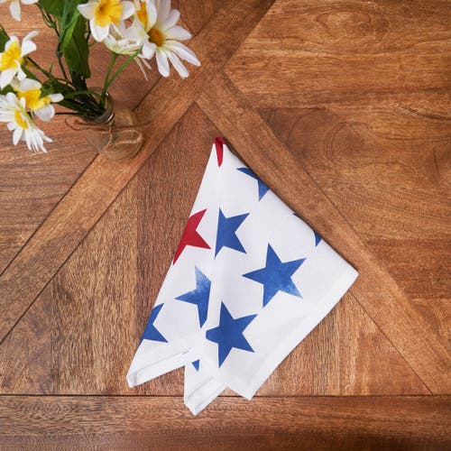 C & F Home C&f Home Red White & Pow Napkin Set Of 6 In White