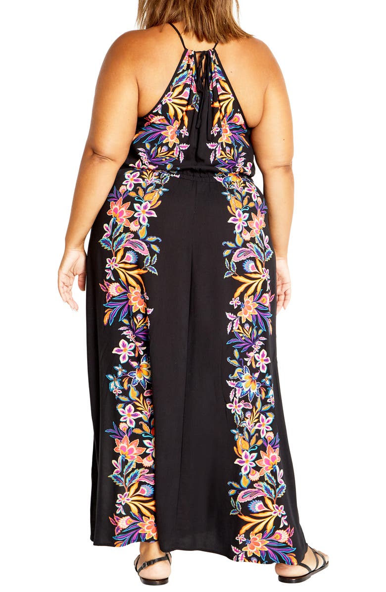 City Chic Island Floral Maxi Dress, Alternate, color, 