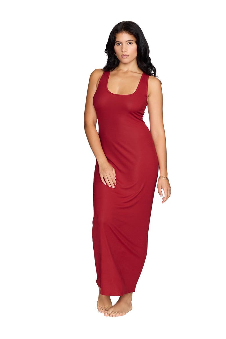 The Midi Dress, Alternate, color, SCARLET