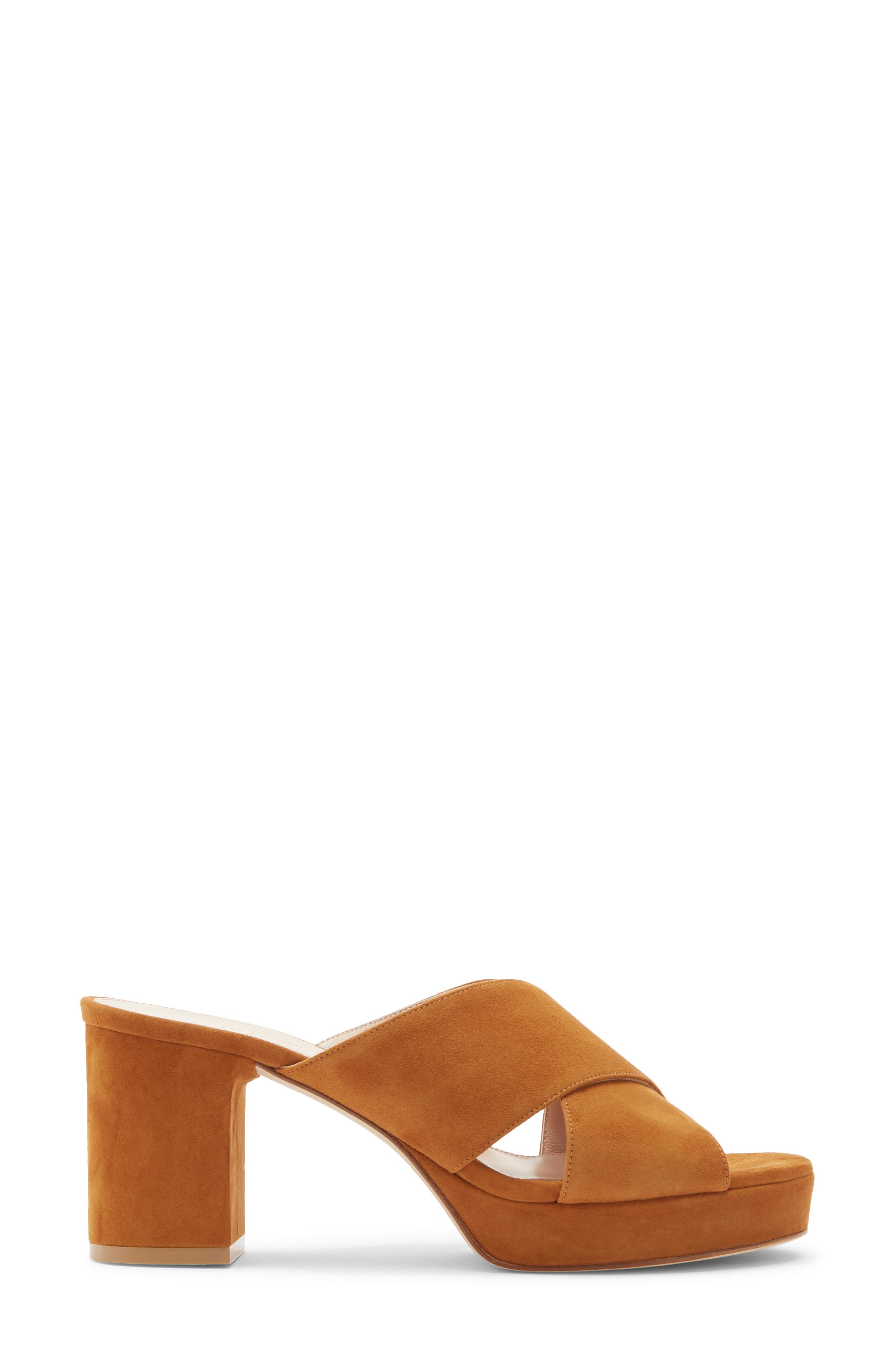 Dayna Platform Sandal, Alternate, color, WALNUT