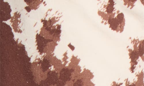 Reformation Val 90s Mid Rise Straight Jeans Cowhide Print In Brown