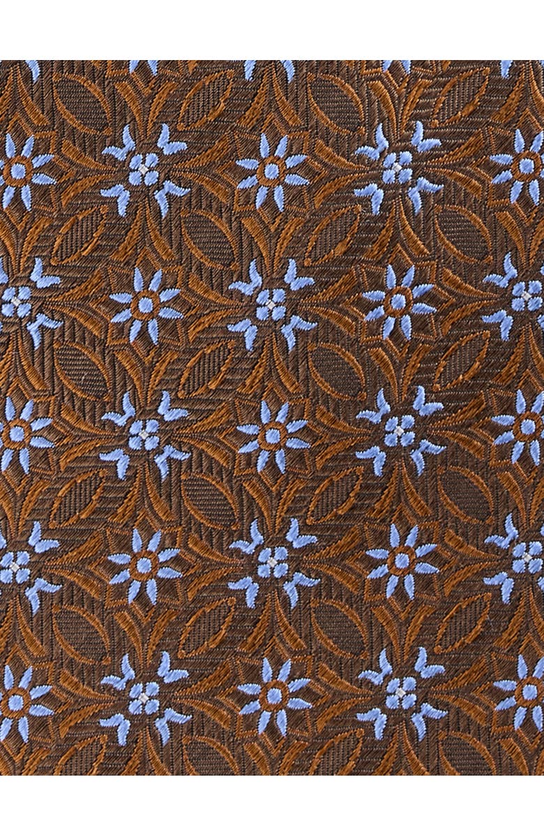 Oak Hill Premium by DXL Medallion Silk Tie, Alternate, color, Brown