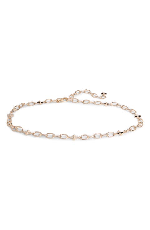 spade charm chain belt