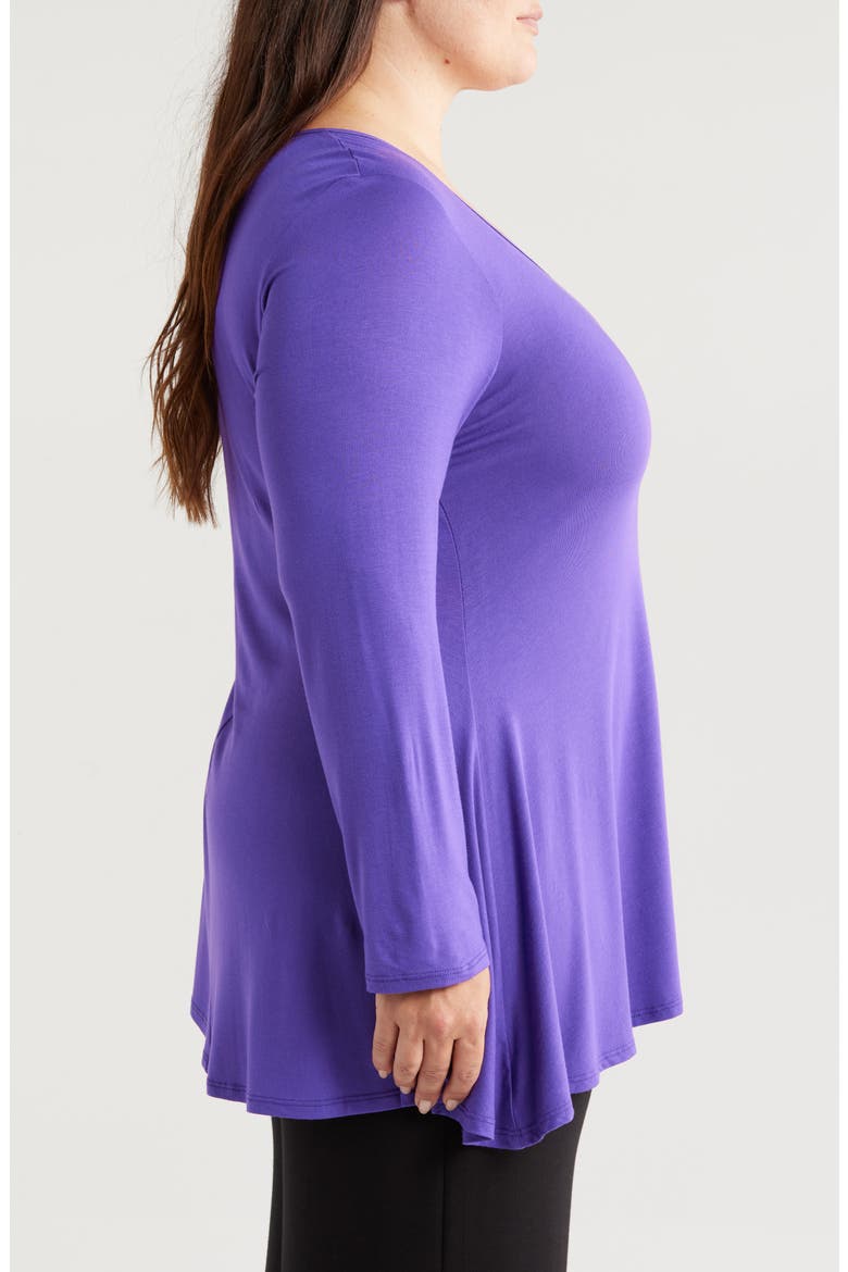 Swing Asymmetric Hem Tunic Top, Alternate, color, AMETHYST