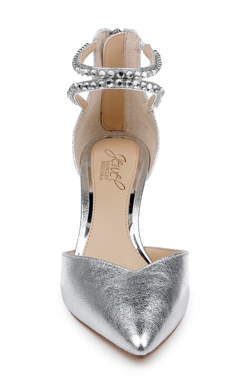 Jewel Badgley Mischka Emmi Ankle Strap Pointed Toe Pump
