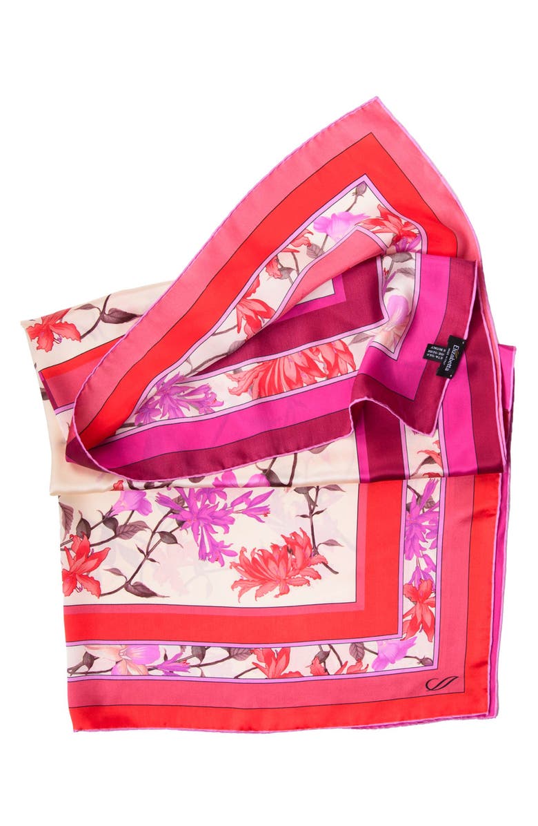 Elizabetta Serena - Hand Rolled Silk Foulard for Women, Alternate, color, Fuchsia