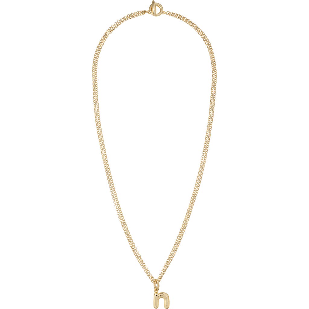 Roxanne Assoulin The Puffy Initial Pendant Necklace In Gold N
