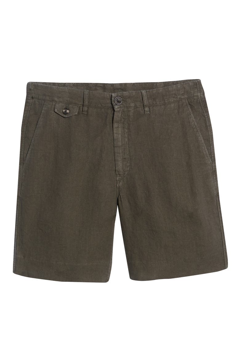 Moore Linen Shorts, Alternate, color, STEEL GREY