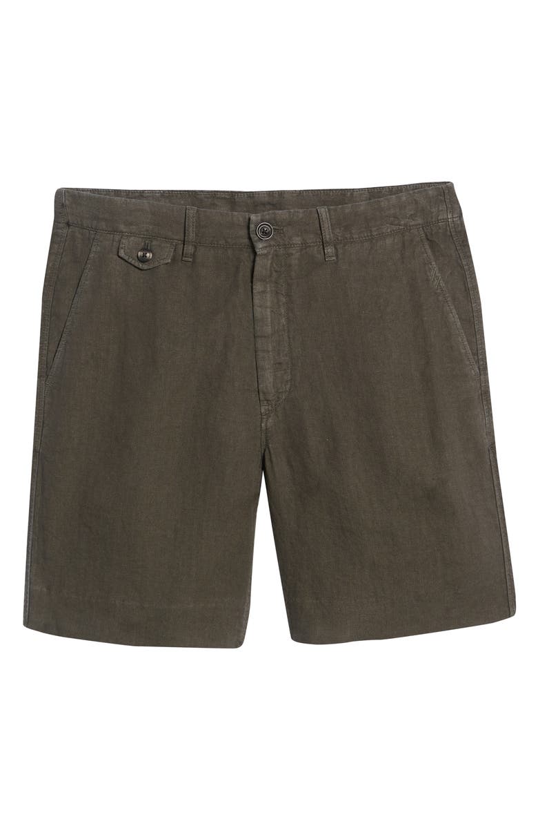 Billy Reid Moore Linen Shorts, Alternate, color, Steel Grey