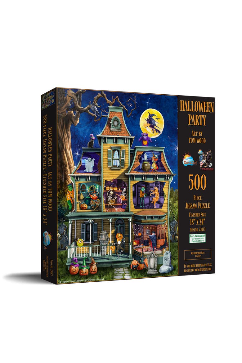 Halloween Party 500 piece Jigsaw Puzzle for Adults, Main, color, Multicolor