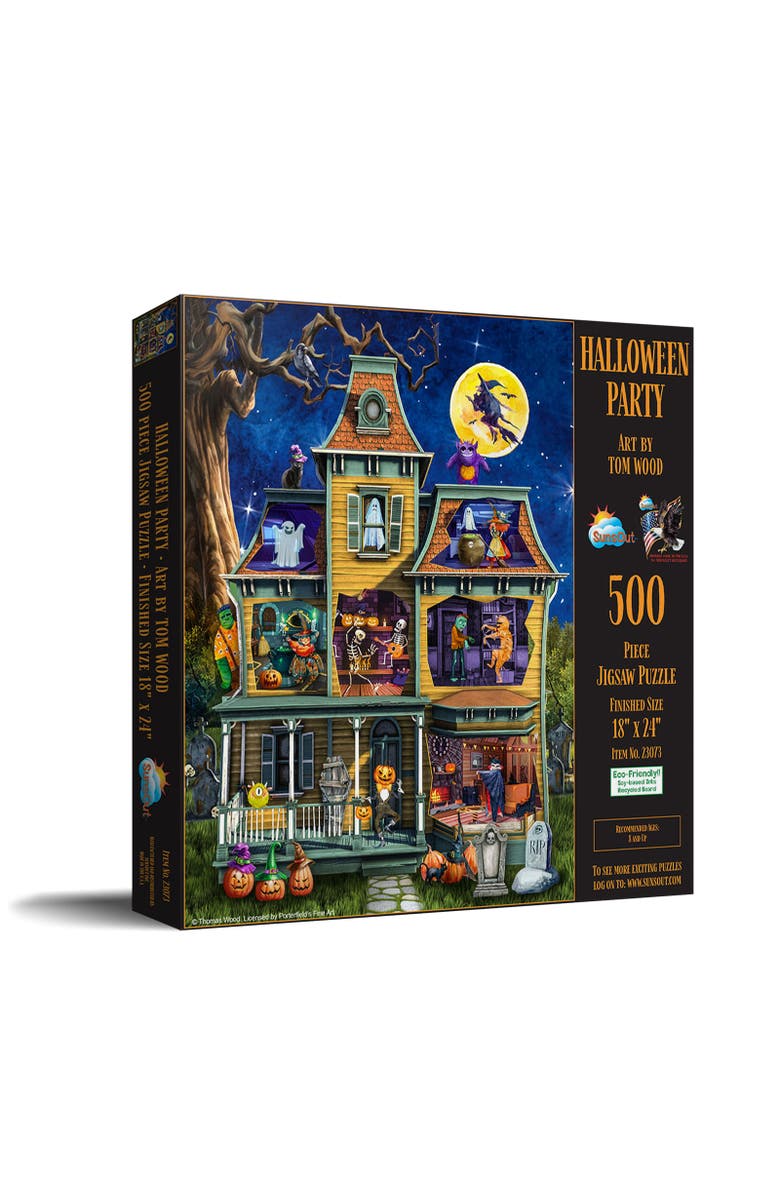 Sunsout Halloween Party 500 piece Jigsaw Puzzle for Adults, Main, color, 