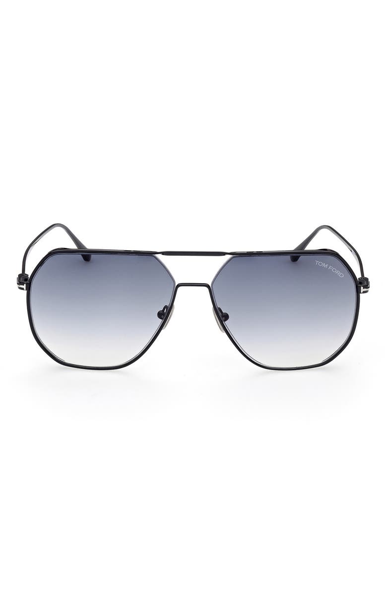 TOM FORD 59mm Polarized Navigator Sunglasses, Main, color, 
