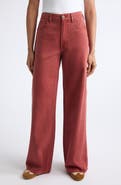 Veronica Beard Kasey Mid Rise Wide Leg Jeans