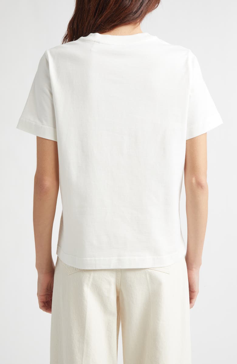 Burberry Frankie Crochet EKD Cotton T-Shirt, Alternate, color, Chalk