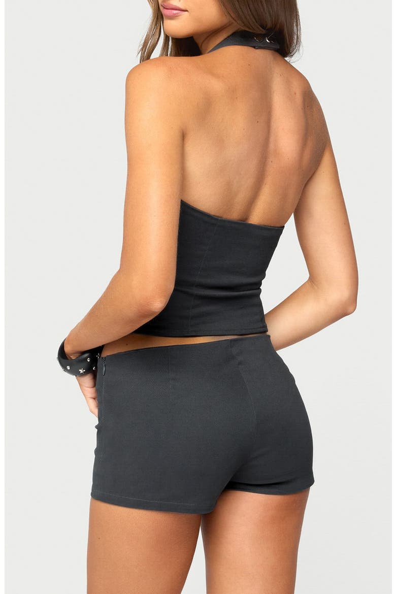 Leala Button Halter Top, Alternate, color, DARK-GRAY