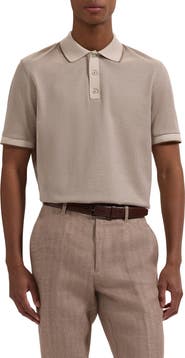 Bugatchi Three Button Cotton Polo