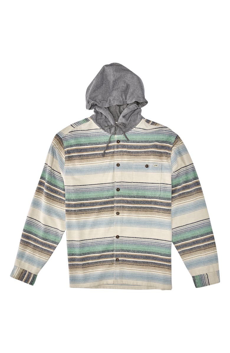 Billabong Kids' Baja Hooded Flannel Shirt, Main, color, 