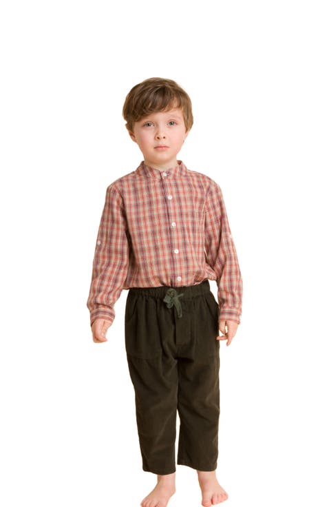 Boys Long Sleeve Flannel Check Shirt