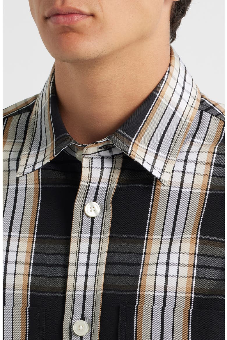 Owen Plaid Button-Up Shirt, Alternate, color, MEDIUM BEIGE