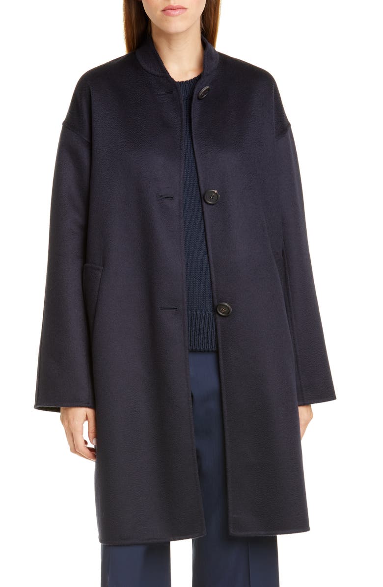 Mansur Gavriel Stand Collar Double Face Cashmere Coat, Main, color, 