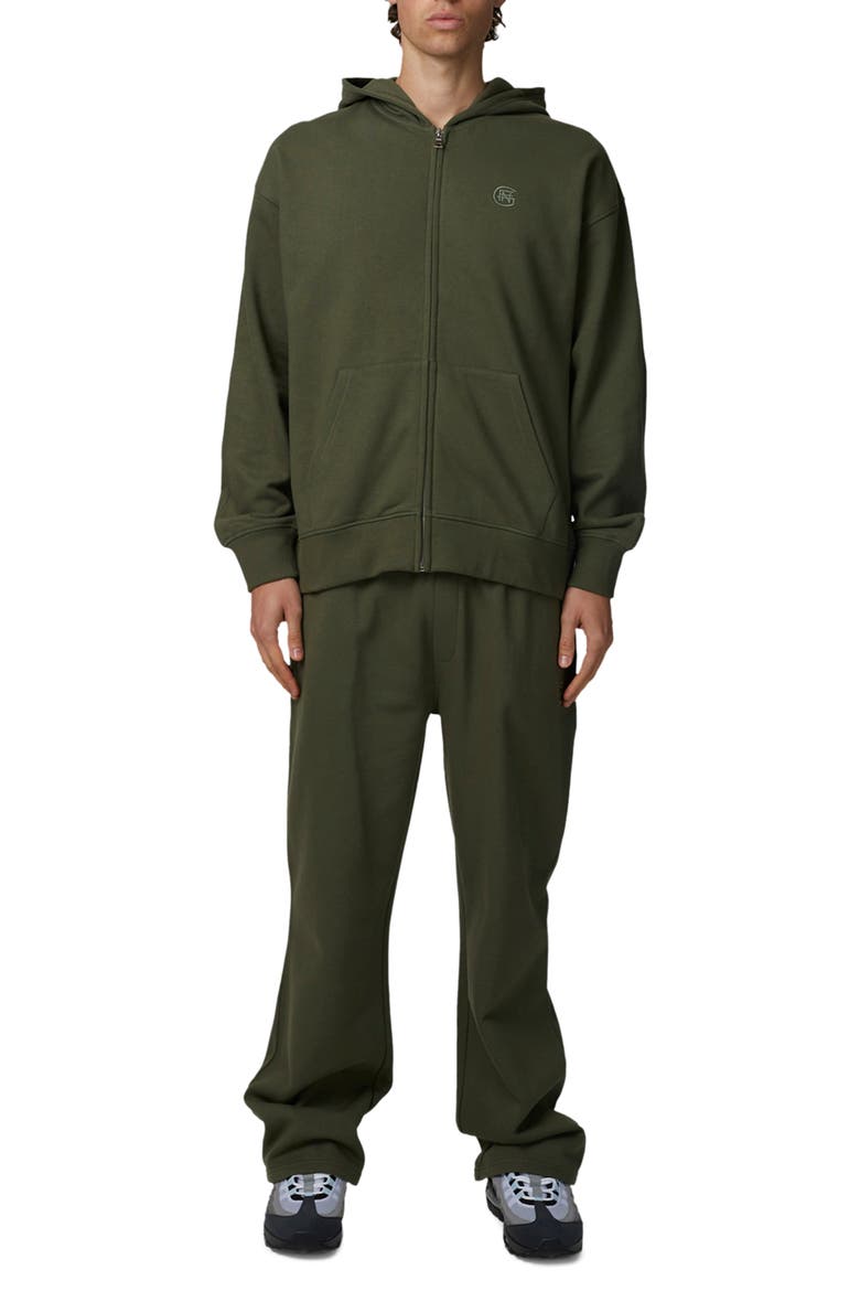 Oversized Halftone Hoodie, Alternate, color, Green