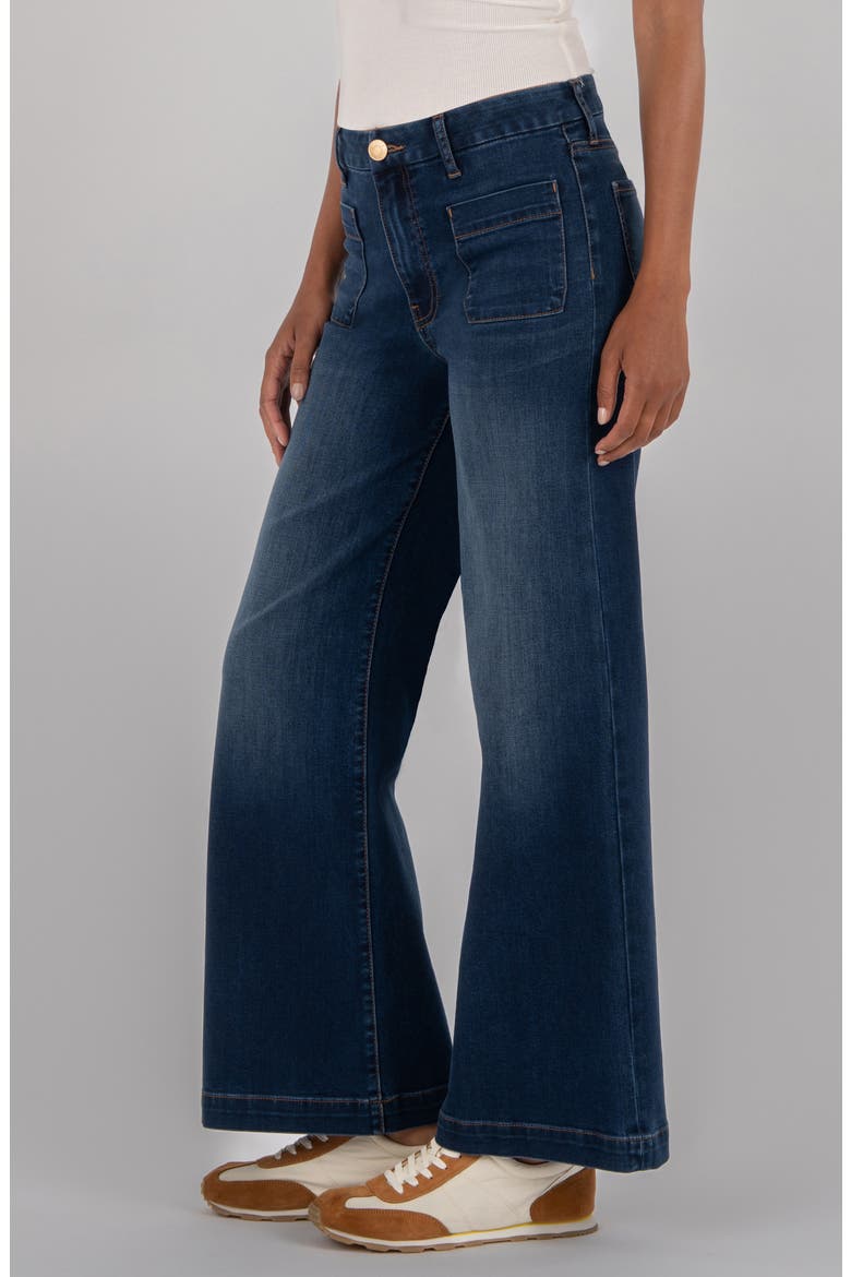 Meg High Rise Patch Pocket Wide Leg Jeans, Alternate, color, CONTENTMENT