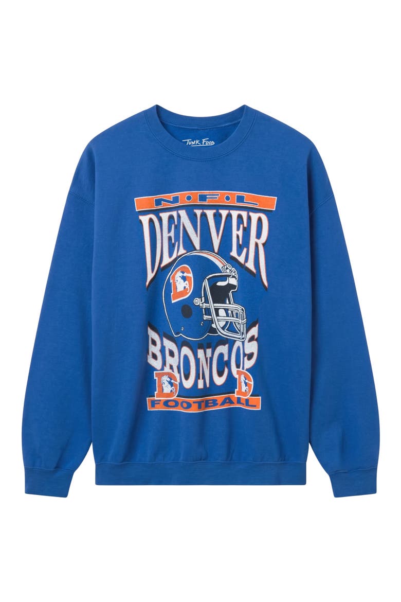Denver Broncos Helmet Crewneck Sweatshirt, Main, color, ROYAL
