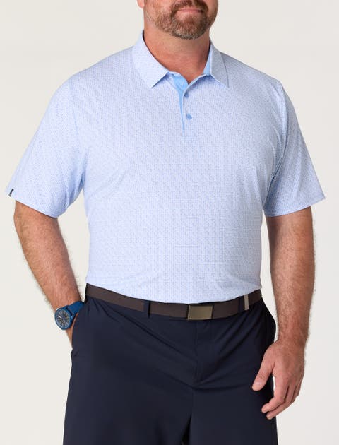 Big & Tall Chevron Print Polo Shirt V2